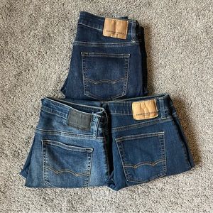 Lot of 3 American Eagle Jeans (2 Flex Skinny, 1 Flex Slim) Men’s Size 32x32